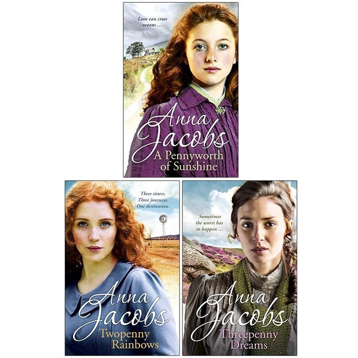 Anna Jacobs Michaels Family Series 3 Books Collection Set (Pennyworth of Sunshine, Twopenny Rainbows, Threepenny Dreams) - The Book Bundle