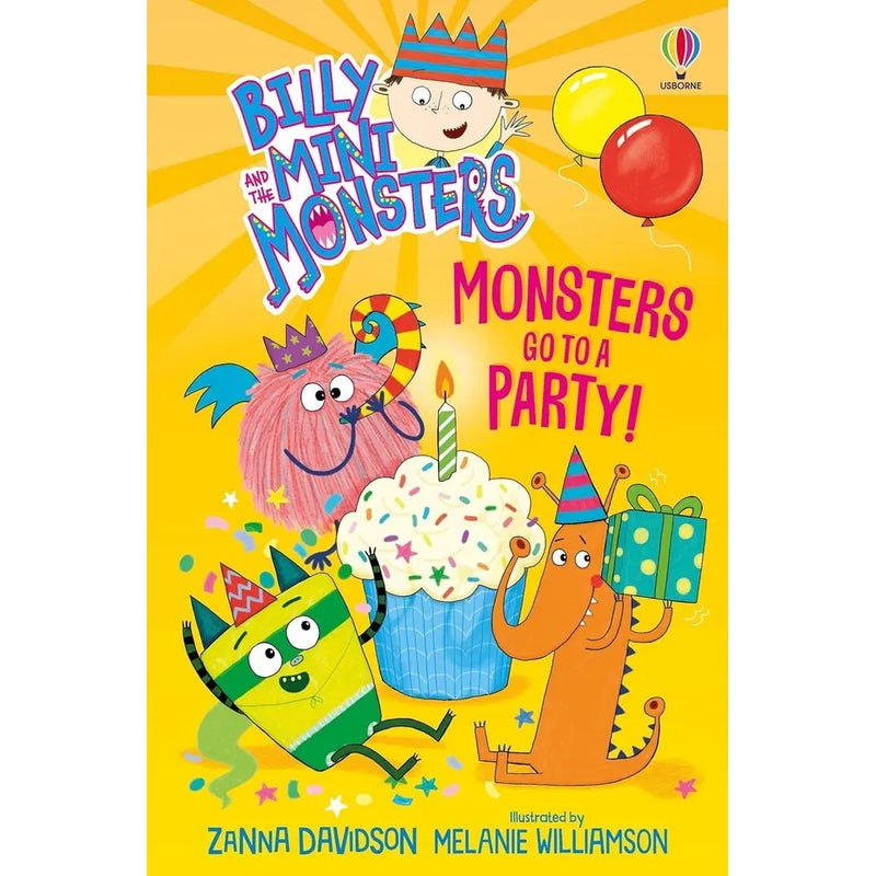 Set of Billy and the Mini Monsters series books 1-6 by Zanna Davidson, published by Usborne Publishing Ltd, stacked with colorful covers.