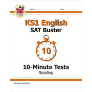 CGP KS1 SAT Buster 10-Minute Tests 3 Books Collection Set (English and Maths) - The Book Bundle