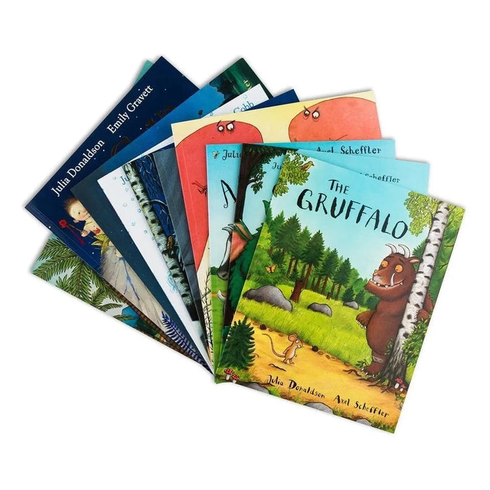 Julia Donaldson Picture Book Collection 10 Books Set (Gruffalo, Cave Baby, Room on Broom) - The Book Bundle