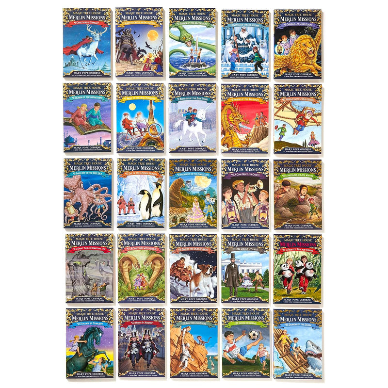 Magic Tree House Merlin Missions 25 Books Collection Box Set by Mary Pope Osborne - Fiction - Paperback