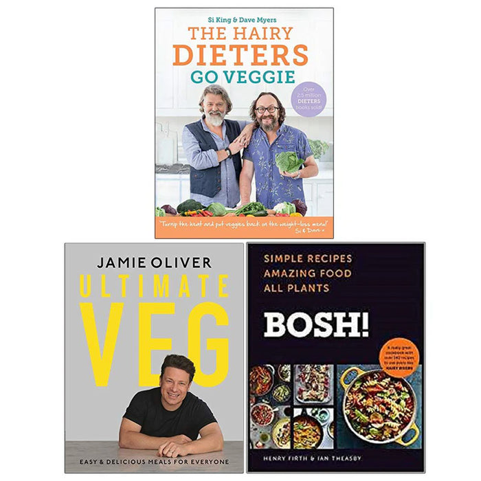 The Hairy Dieters Go Veggie, Ultimate Veg Jamie Oliver [Hardcover], Bosh Simple Recipes - The Book Bundle