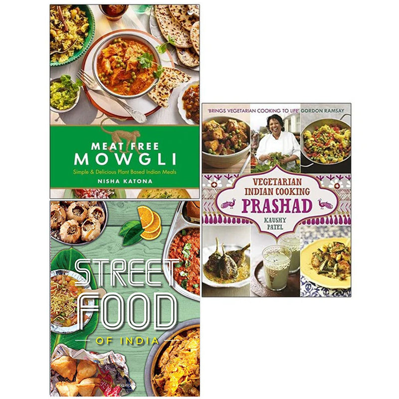 Meat Free Mowgli, Street Food, Vegetarian Indian Cooking 3 Books Set - The Book Bundle