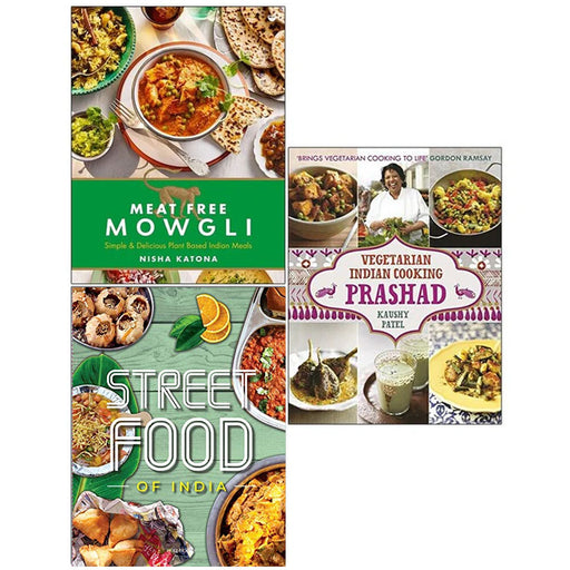 Meat Free Mowgli, Street Food, Vegetarian Indian Cooking 3 Books Set - The Book Bundle