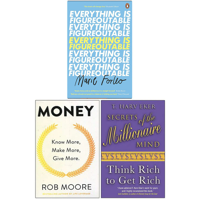Everything is Figureoutable, Money Know More Make More Give More, Secrets of the Millionaire Mind 3 Books Collection Set - The Book Bundle