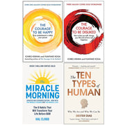 The Courage to be Happy, The Courage To Be Disliked, The Miracle Morning, The Ten Types of Human 4 Books Collection Set - The Book Bundle