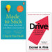 Made to Stick Why some ideas take hold and others come unstuck By Chip Heath, Dan Heath & Drive The Surprising Truth About What Motivates Us By Daniel H. Pink 2 Books Collection Set - The Book Bundle