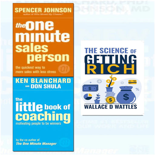 The Science of Getting Rich, The Little book of Coaching and One Minute Salesperson 3 Books Collection Set - The Book Bundle