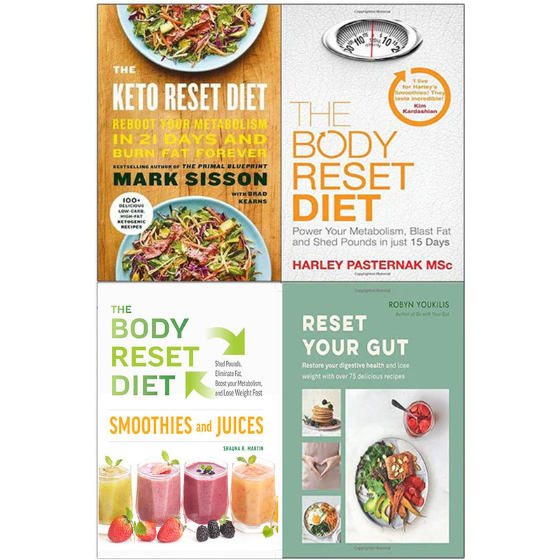 The Keto Reset Diet, The Body Reset Diet, Reset Your Gut, The Body Reset Diet Smoothies and Juices 4 books collection set - The Book Bundle