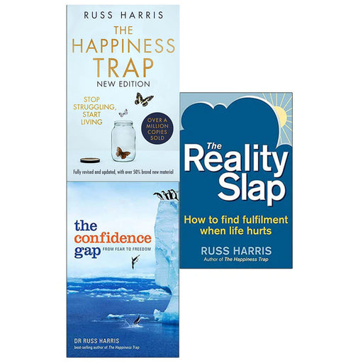 Russ Harris 3 Books Collection Set (Happiness Trap,Confidence Gap,Reality Slap) - The Book Bundle