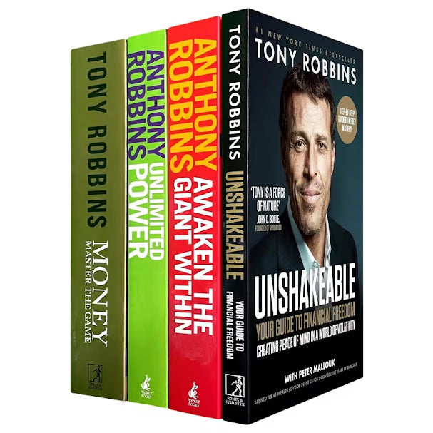 Money Master The Game, Awaken The Giant Within, Unlimited Power, Unshakeable 4 Books Collection Set By Tony Robbins - Non Fiction - Paperback