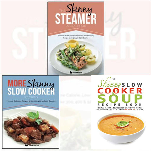 Skinny Slow Cooker Soup Recipe, More Skinny Slow Cooker and Skinny Steamer 3 Books Set - The Book Bundle