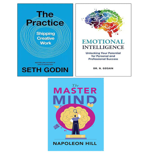Practice Seth Godin,Master Mind Napoleon Hil,Emotional Intelligence 3 Books Set - The Book Bundle