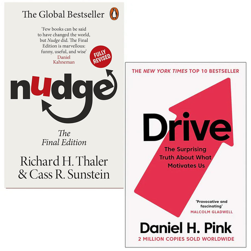 Nudge: Improving Decisions About Health, Wealth & Drive: The Surprising Truth About What Motivates Us 2 Books Collection Set - The Book Bundle