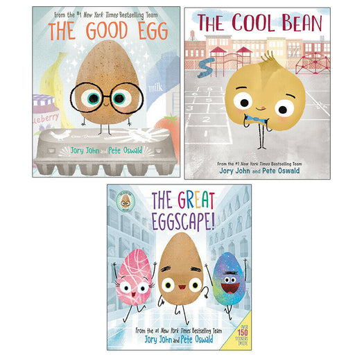 Jory John 3 Books Collection Set (Good Egg Presents, Cool Bean, Good Egg) NEW - The Book Bundle