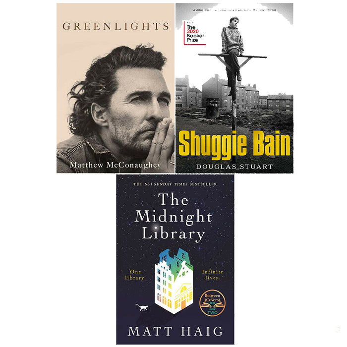 Greenlights, Shuggie Bain And The Midnight Library 3 Books Collection Set - The Book Bundle