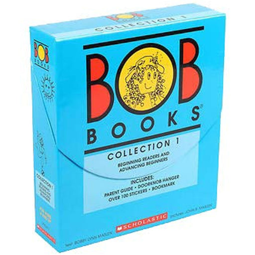 Bob Books: Collection 1 Beginning Readers and Advancing Beginners Including Parent Guide, Doorknob Hangerover 100 Stickers & Bookmark - The Book Bundle