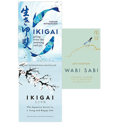 Ikigai The Japanese art ,Ikigai: The Japanese secret & Wabi Sabi 3 Books Set NEW - The Book Bundle