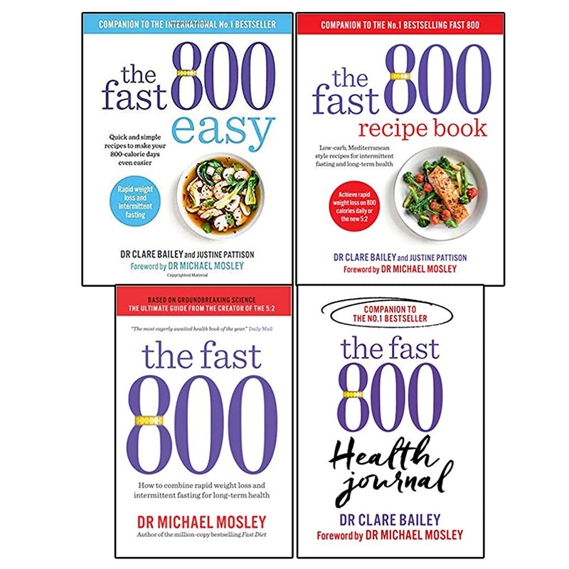 The Fast 800 Series Collection  4 Books  Set (Easy,Recipe Book,weight,Health) - The Book Bundle