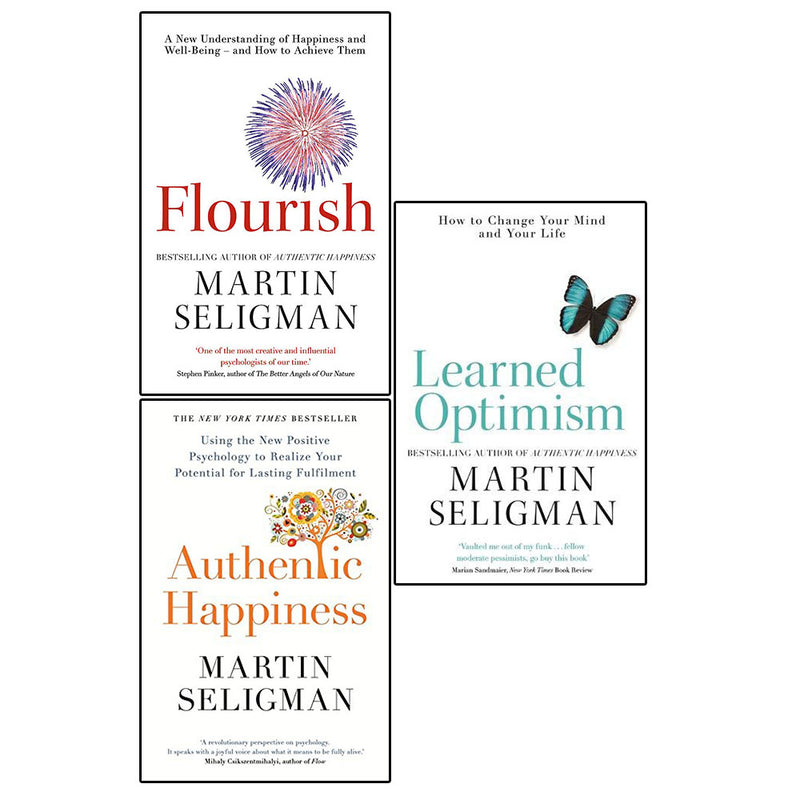 Martin Seligman 3 Books Collection Set (Flourish, Authentic Happiness & Learned Optimism) - The Book Bundle