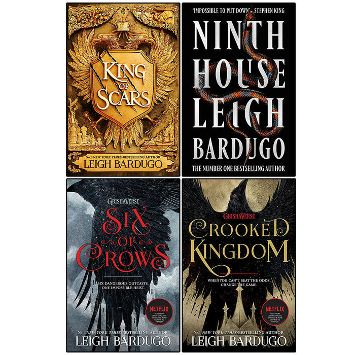 Leigh Bardugo 4 Books Set (King of Scars, Ninth House, Crooked Kingdom, Crows) - The Book Bundle