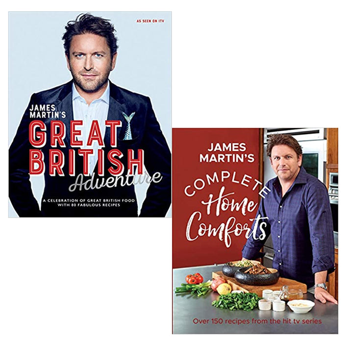 James Martin 2 Books Set (Great British Adventure & Complete Home Comforts) - The Book Bundle