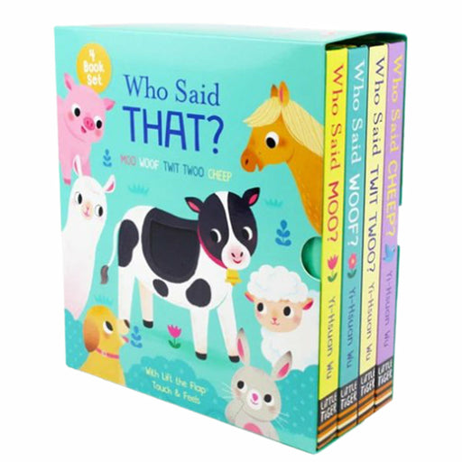 Who Said That Series Lift the Flap Touch and Feel 4 Books Collection Set - The Book Bundle
