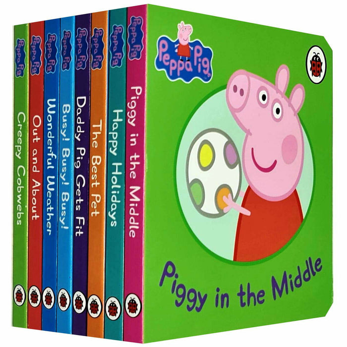 Peppa Pig 16 Ladybird Board Books Collection Set (Creepy Cobwebs, Busy! Busy! Busy!, : Daddy Pig Gets Fit) - The Book Bundle