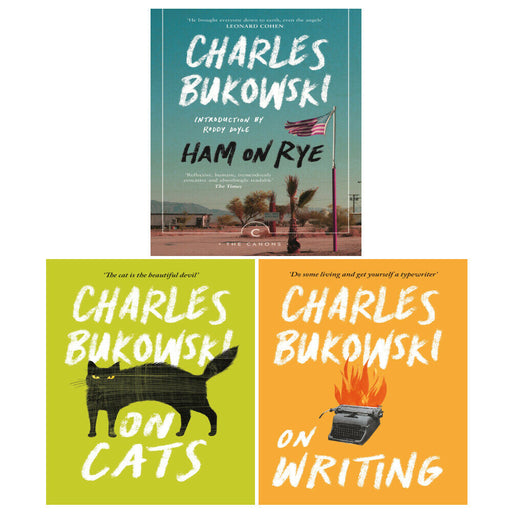 Charles Bukowski Collection 3 Books Set (Ham On Rye, On Cats, On Writing) - The Book Bundle