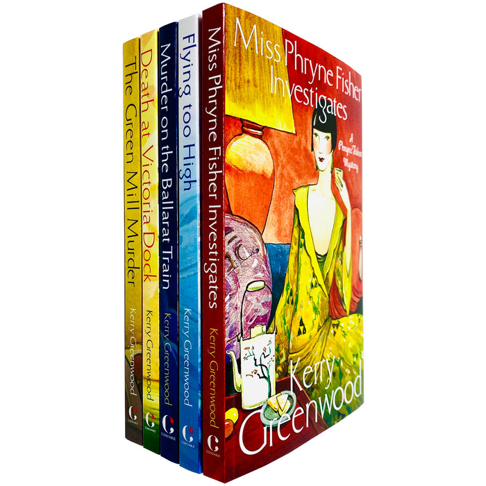 Phryne Fisher Murder Mystery Series Books 1 - 5 Collection Set by Kerry Greenwood (Miss Phryne Fisher Investigates, Flying Too High) - The Book Bundle