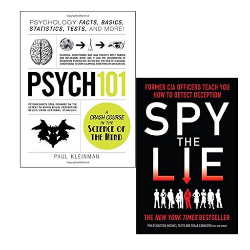 Psych 101: Psychology facts, basics, statistics, tests, and more! (Adams 101) & Spy the Lie: Former CIA Officers Teach You How to Detect Deception 2 Books Set - The Book Bundle