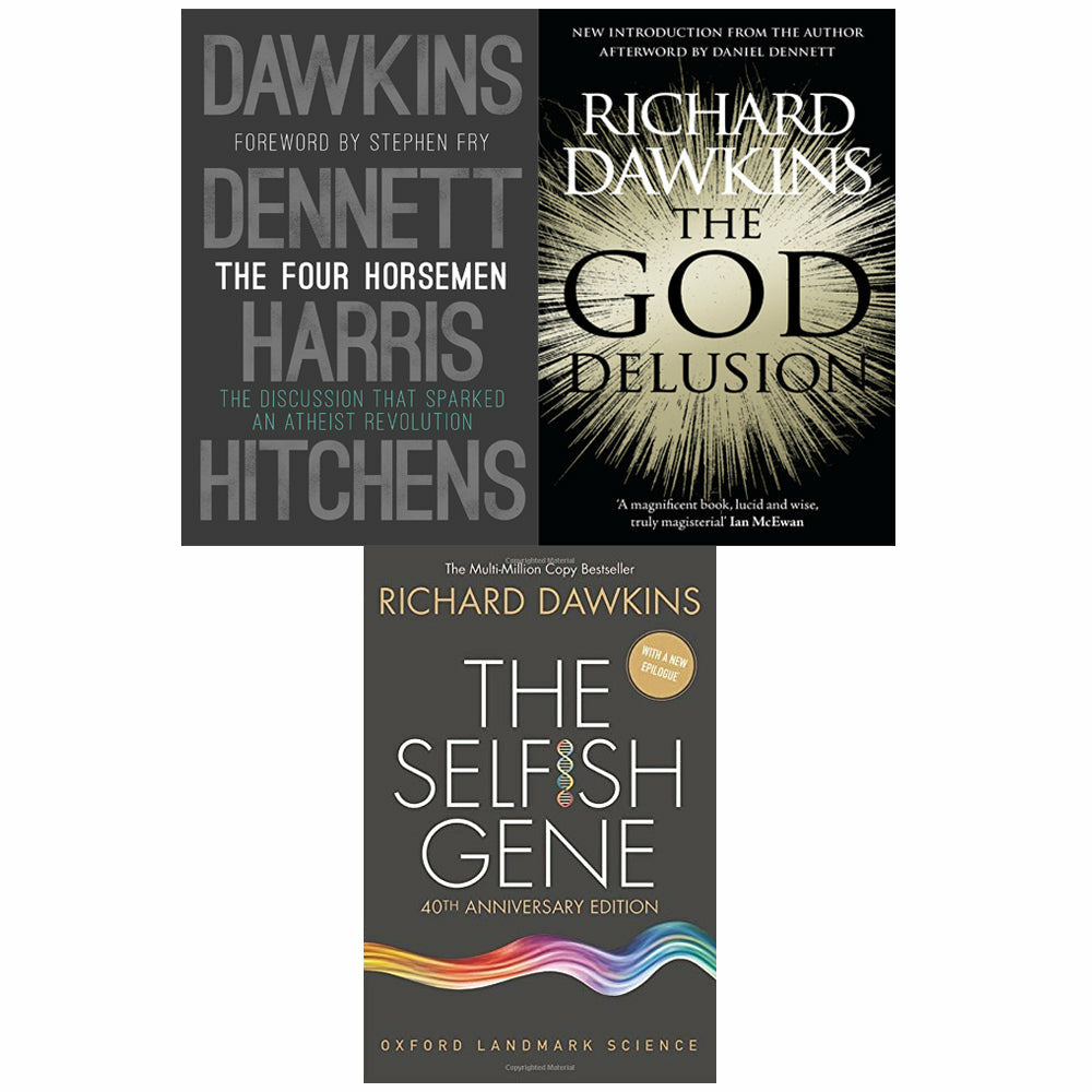 Richard Dawkins 3 Books Set (The Four Horsemen, The God Delusion \u0026 The  Selfish Gene) | The Book Bundle, image size:1000x1000