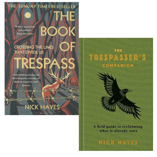The Trespasser's  Series By  Nick Hayes 2 Books Set (The Book of Trespass: Crossing the Lines that Divide Us  & The Trespasser's Companion) - The Book Bundle