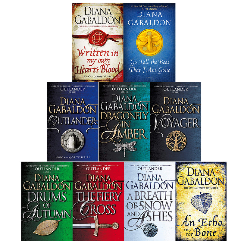 Outlander Series 9 Books Collection Set by Diana Gabaldon (Outlander, Go Tell the Bees that I am Gone) - The Book Bundle