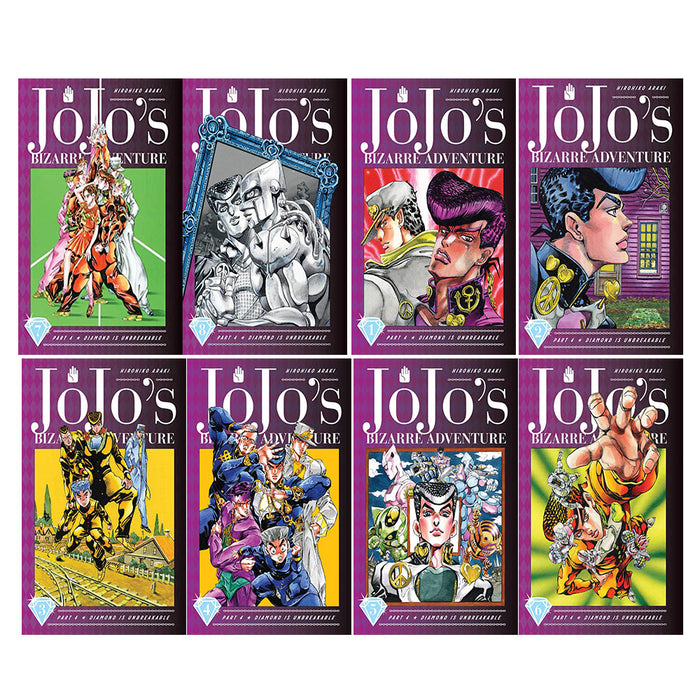 Jojos Bizarre Adventure Part 4 Diamond Is Unbreakable Vol 1-8 Collection 8 Books Set - The Book Bundle