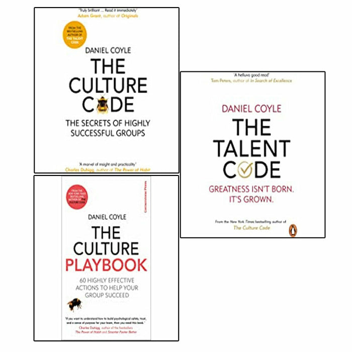 The Culture Playbook, The Talent Code, The Culture Code 3 Books Set - The Book Bundle