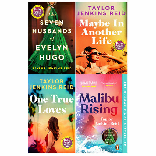 Taylor Jenkins Reid 4 Books Collection Set (Seven Husbands of Evelyn Hugo, Maybe in Another Life , One True Loves & Malibu Rising) - The Book Bundle