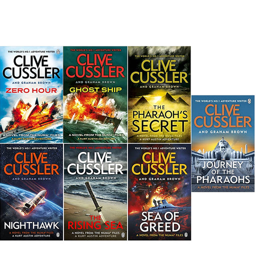 The NUMA Files Series 11-17 By Clive Cussler (Zero Hour, Ghost Ship, The Pharaoh's Secret, Nighthawk, The Rising Sea) - The Book Bundle