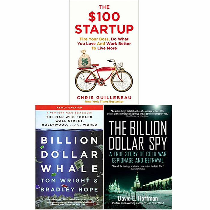 The $100 Startup, Billion Dollar Whale, The Billion Dollar Spy 3 Books Set - The Book Bundle