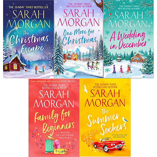 Sarah Morgan 5 Books Set (The Christmas Escape, One More For Christmas, A Wedding In December, Family For Beginners, The Summer Seekers) - The Book Bundle
