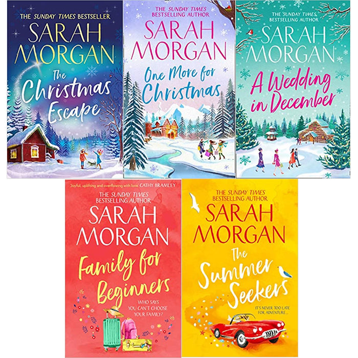 Sarah Morgan 5 Books Set (The Christmas Escape, One More For Christmas, A Wedding In December, Family For Beginners, The Summer Seekers) - The Book Bundle