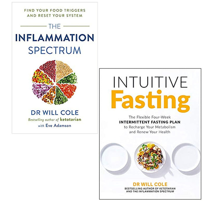 Dr Will Cole 2 Boosk Collection Set (The Inflammation Spectrum, Intuitive Fasting) - The Book Bundle