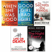 Set of five Michael Robotham books including When She Was Good, Good Girl, and Bad Girl published by Sphere Ltd.