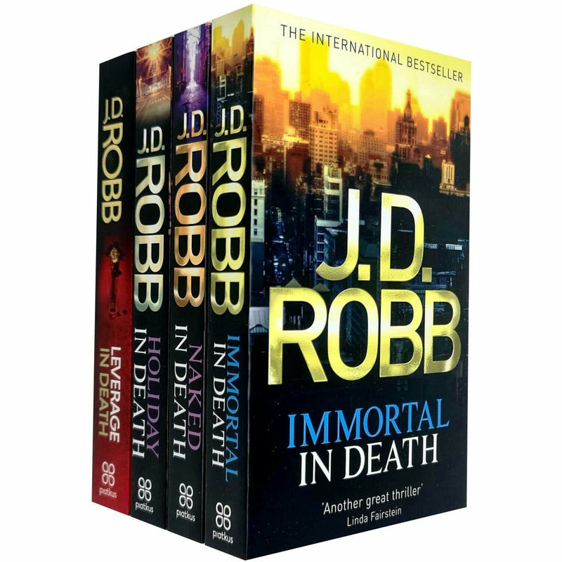 J. D. Robb 4 Books Collection Set Immortal In  (Death, Naked, Holiday, Leverage) - The Book Bundle