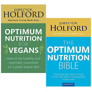 Patrick Holford 2 Books Collection Set (Optimum Nutrition for Vegans,The Optimum Nutrition Bible) - The Book Bundle