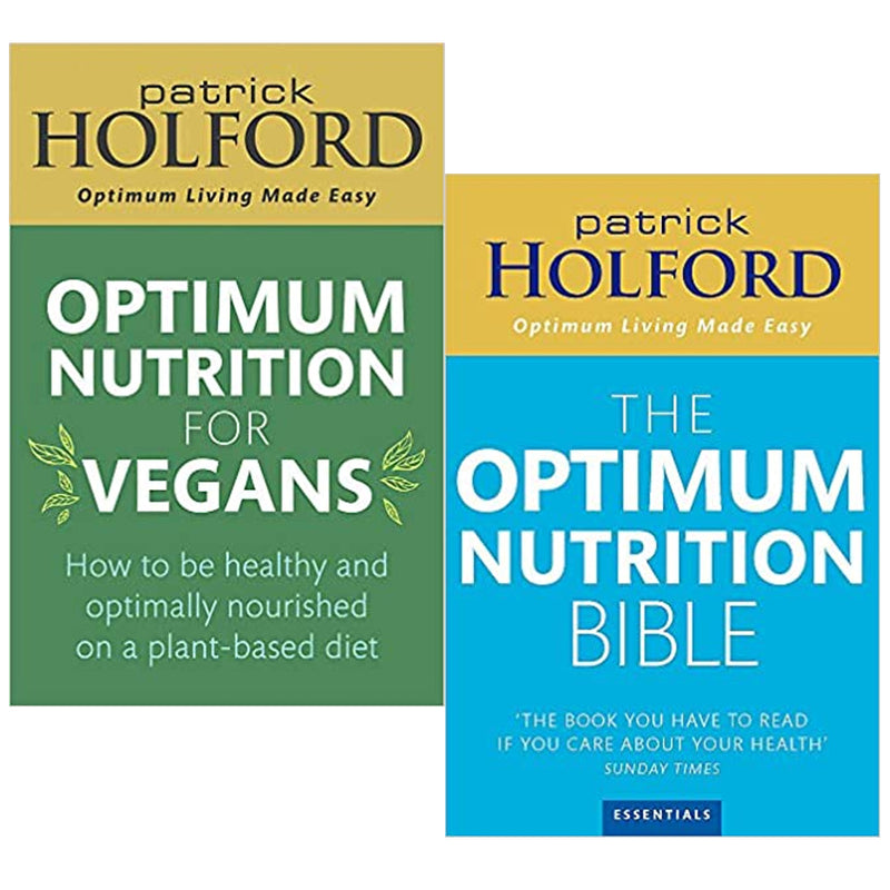 Patrick Holford 2 Books Collection Set (Optimum Nutrition for Vegans,The Optimum Nutrition Bible) - The Book Bundle