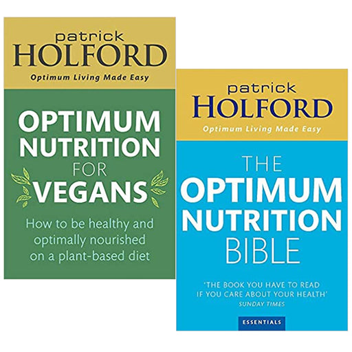 Patrick Holford 2 Books Collection Set (Optimum Nutrition for Vegans,The Optimum Nutrition Bible) - The Book Bundle