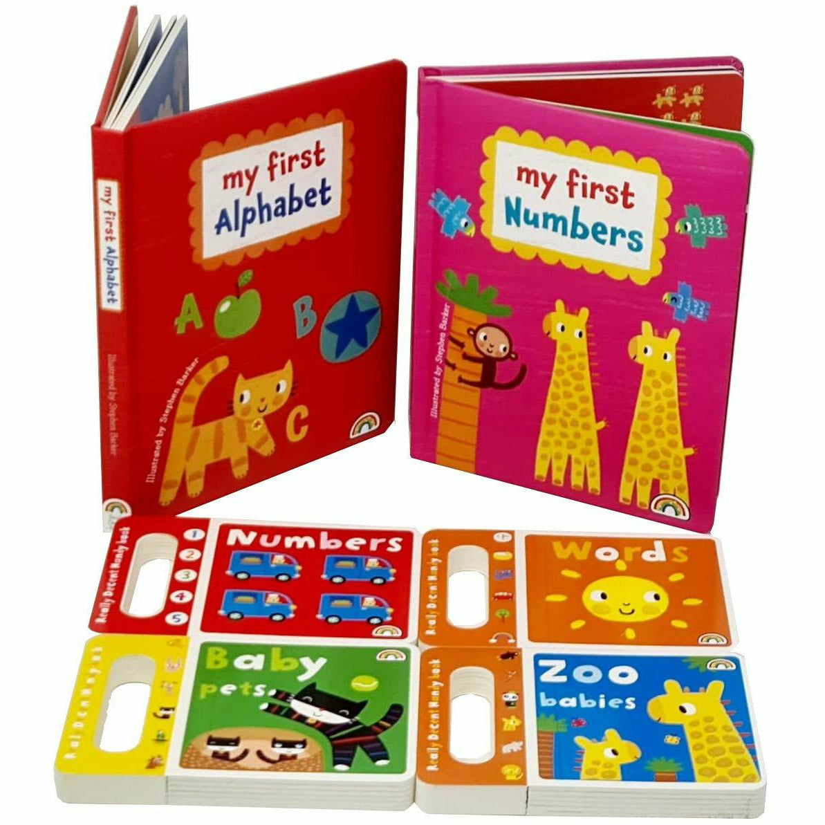 My　Babies,　The　Board　Set　Words,　Alphabet　Collection　(Numbers,　Books　Pets)　First　Baby　Book　Numbers　Zoo　Bundle