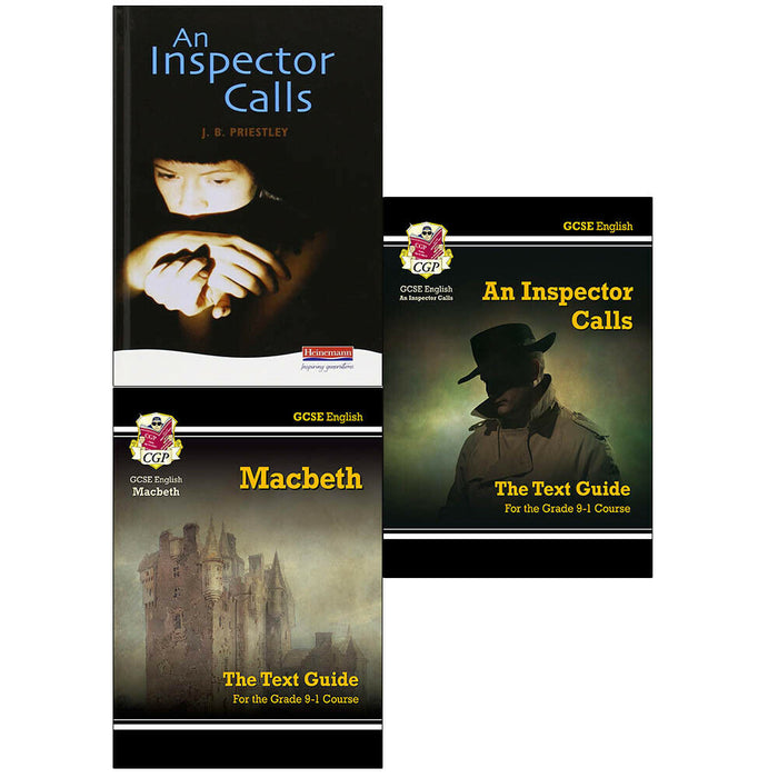 An Inspector Calls, Grade 9-1 GCSE English, Shakespeare Text Guide 3 Books Set - The Book Bundle