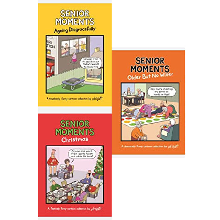 Senior Moments Series By Tim Whyatt  3 Books Collection Set ( Ageing Disgracefully, Christmas: A festively funny ,  Older but no wiser) - The Book Bundle